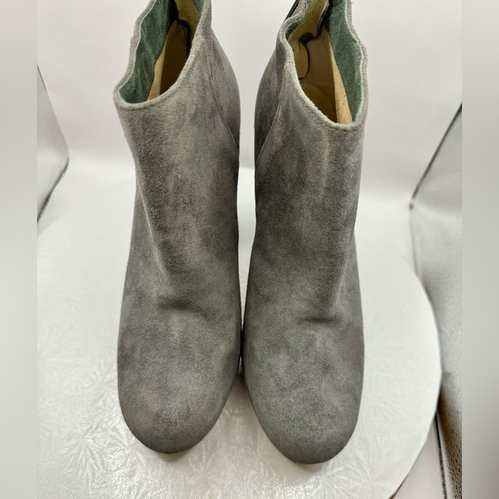 EUC Michael Michael Kors Grey Suede Platform Block‎ Heel Booties Size 8.5 - Picture 3 of 12